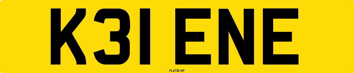 K31 ENE Number Plate