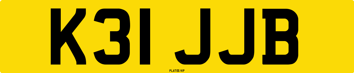 K31 JJB Number Plate