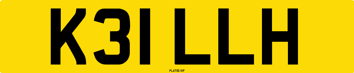 K31 LLH Number Plate