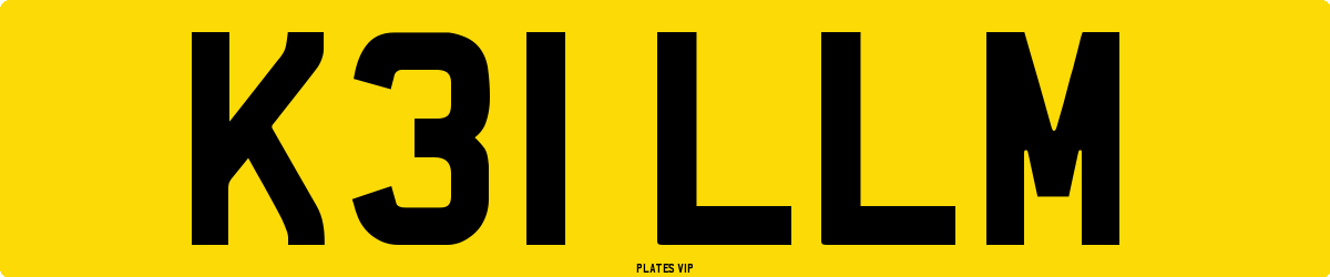 K31 LLM Number Plate