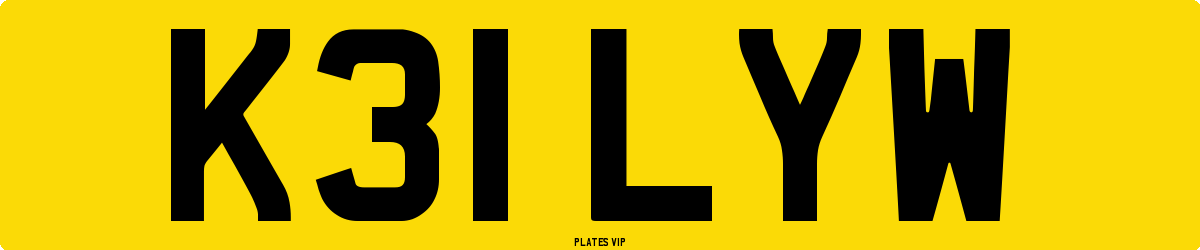 K31 LYW Number Plate
