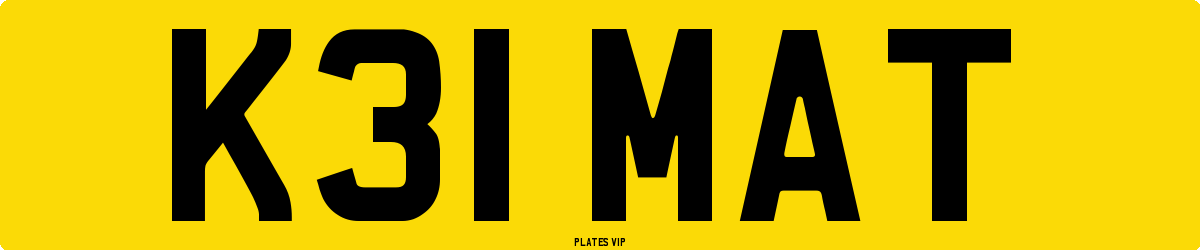 K31 MAT Number Plate