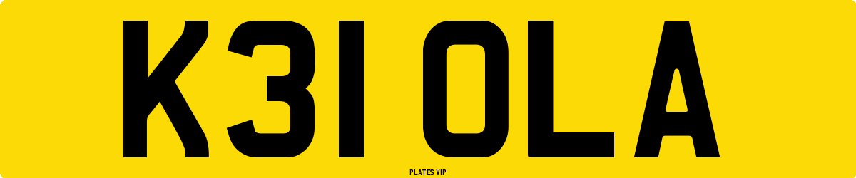 K31 OLA Number Plate