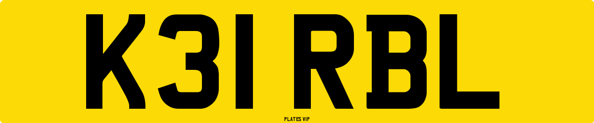 K31 RBL Number Plate