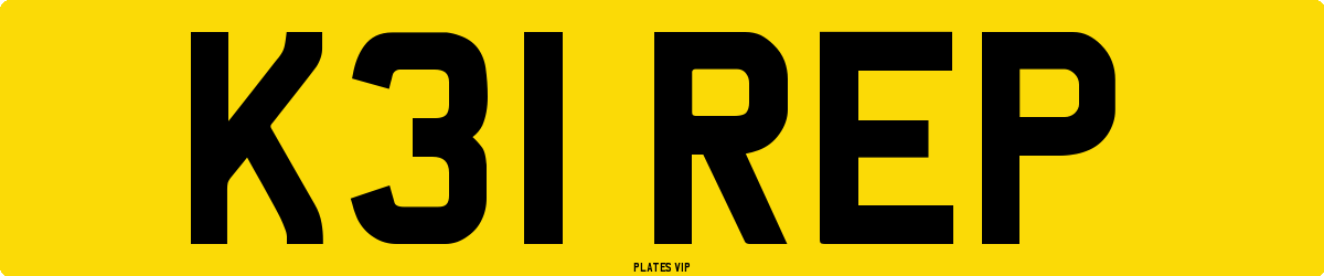 K31 REP Number Plate