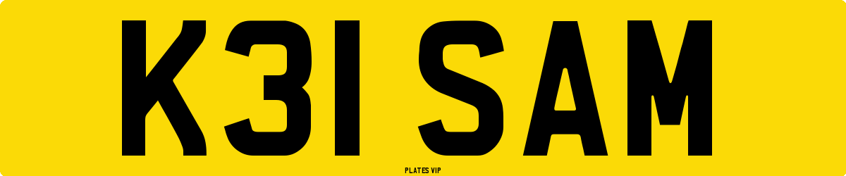 K31 SAM Number Plate