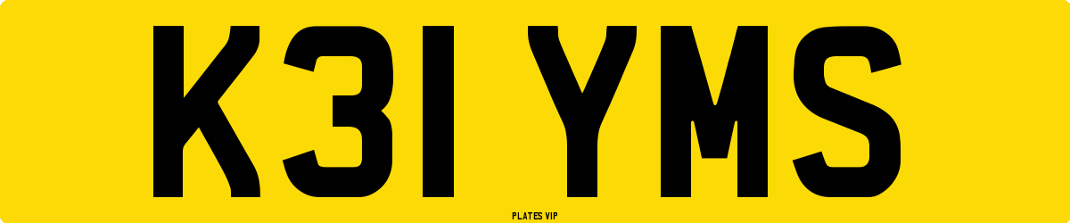 K31 YMS Number Plate