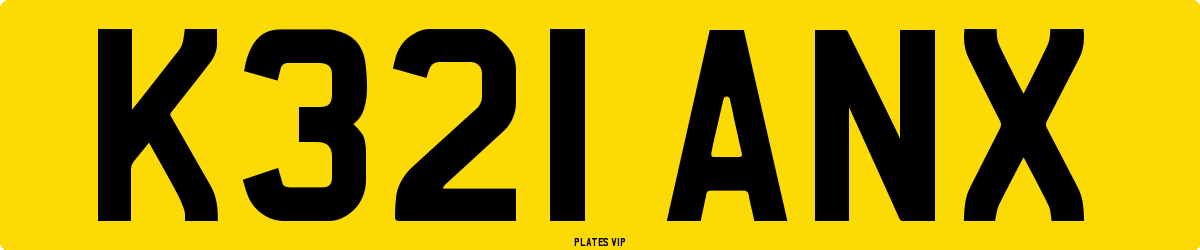 K321 ANX Number Plate