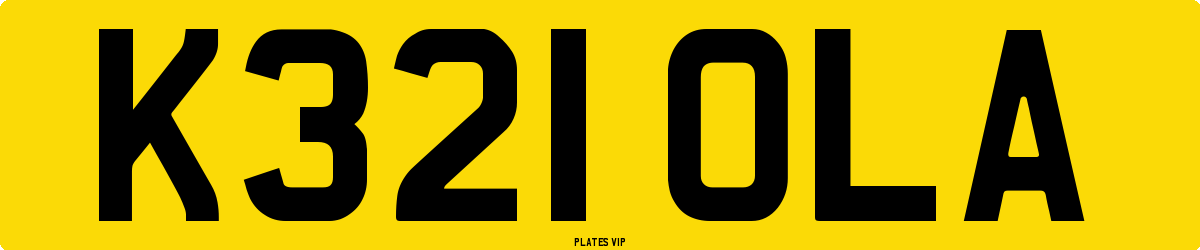 K321 OLA Number Plate