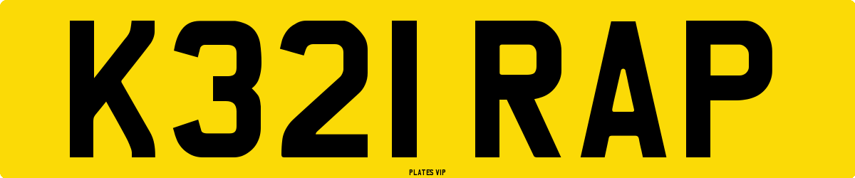 K321 RAP Number Plate