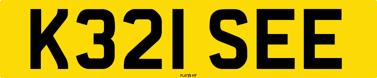 K321 SEE Number Plate