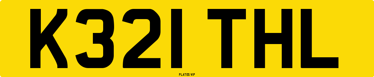 K321 THL Number Plate