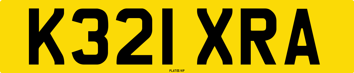 K321 XRA Number Plate