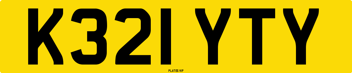 K321 YTY Number Plate