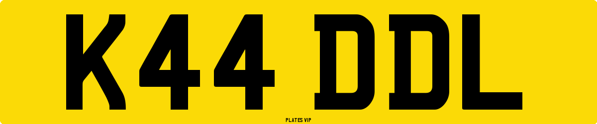K44 DDL Number Plate