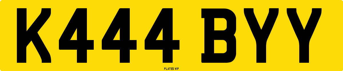 K444 BYY Number Plate
