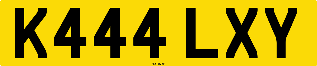 K444 LXY Number Plate