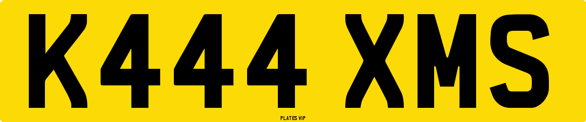 K444 XMS Number Plate