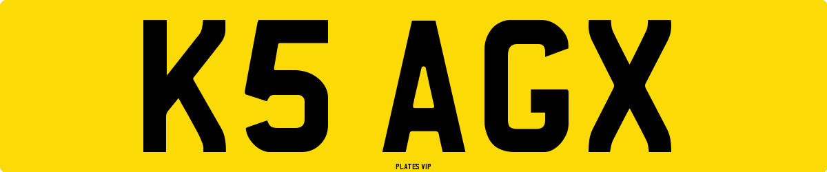 K5 AGX Number Plate