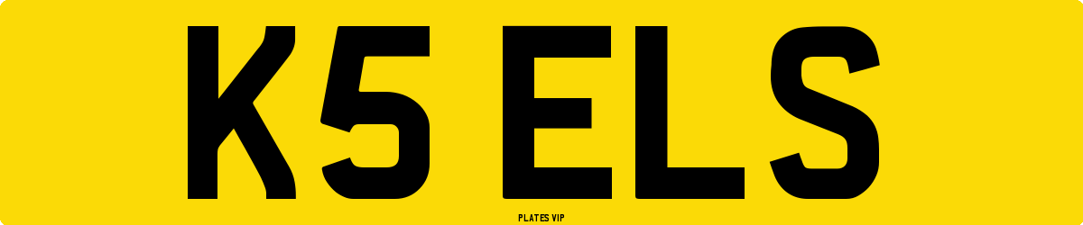 K5 ELS Number Plate
