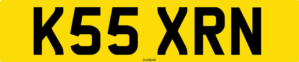 K55 XRN Number Plate