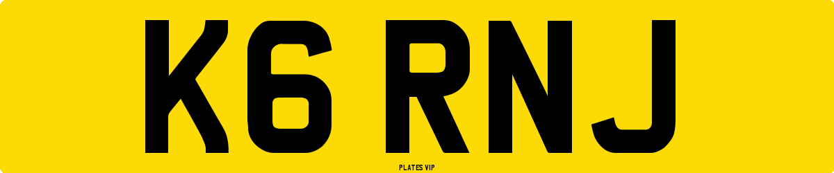 K6 RNJ Number Plate