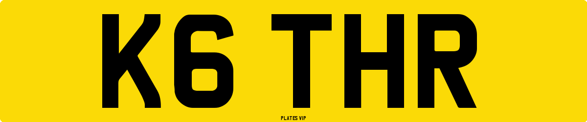 K6 THR Number Plate