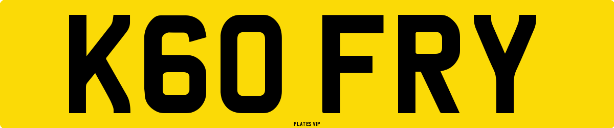 K60 FRY Number Plate