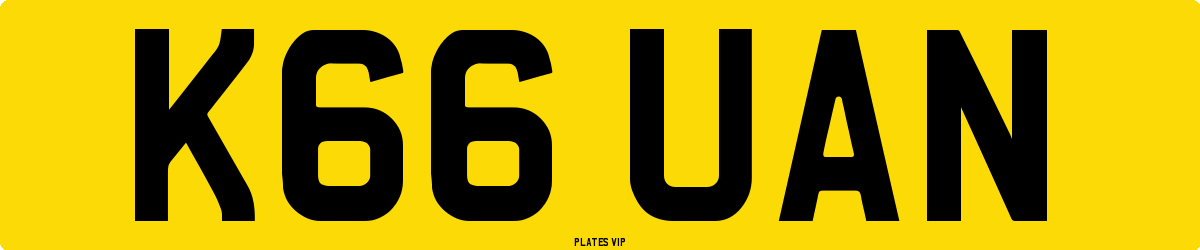 K66 UAN Number Plate