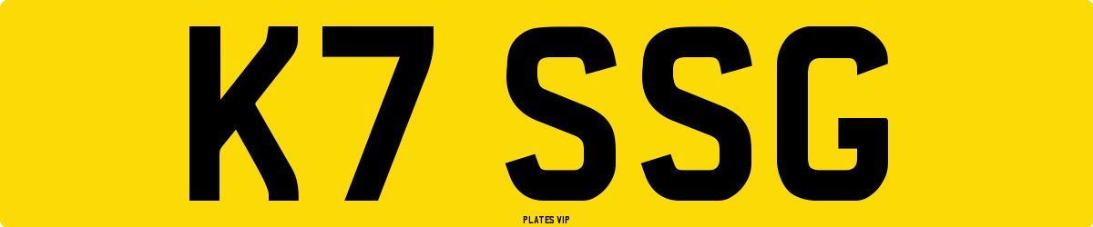 K7 SSG Number Plate