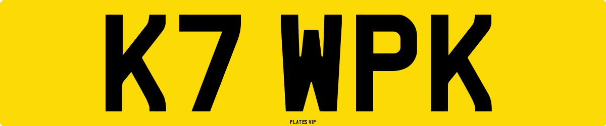 K7 WPK Number Plate