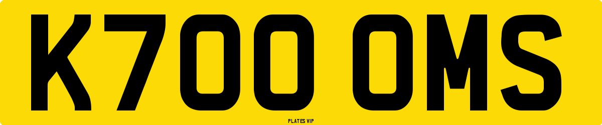K700 OMS Number Plate