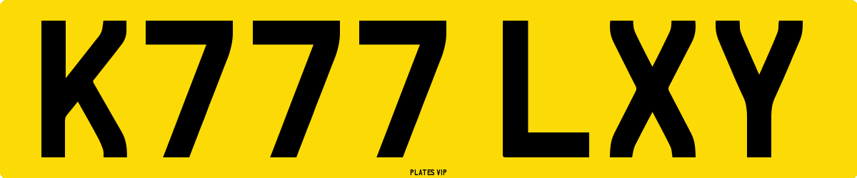 K777 LXY Number Plate
