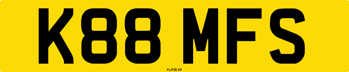 K88 MFS Number Plate