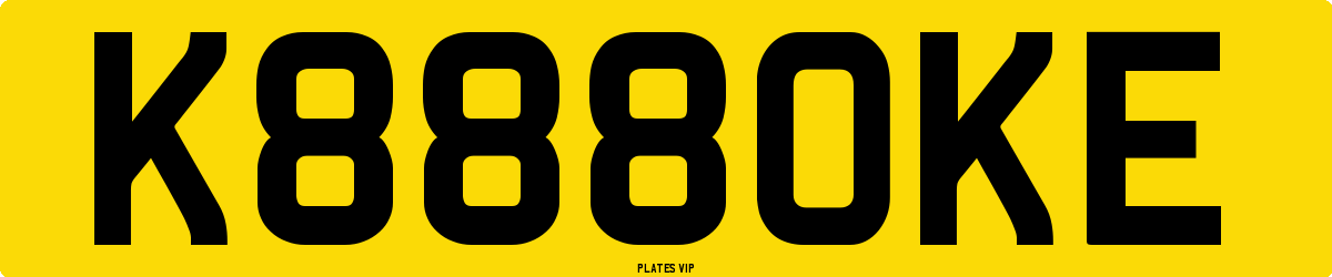 K888OKE Number Plate