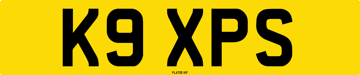 K9 XPS Number Plate