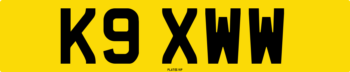 K9 XWW Number Plate