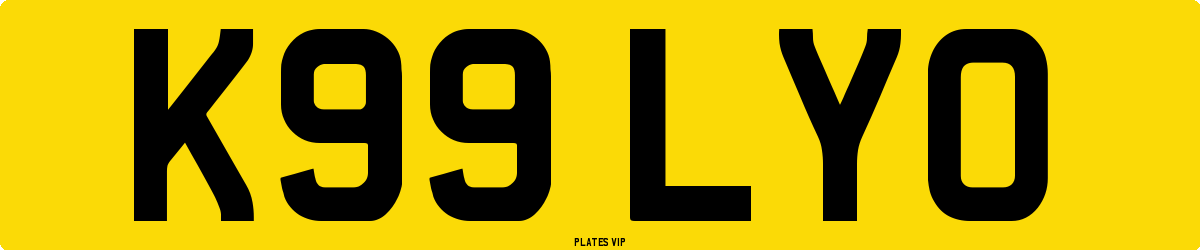 K99 LYO Number Plate