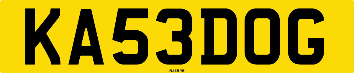 KA 53 DOG Number Plate