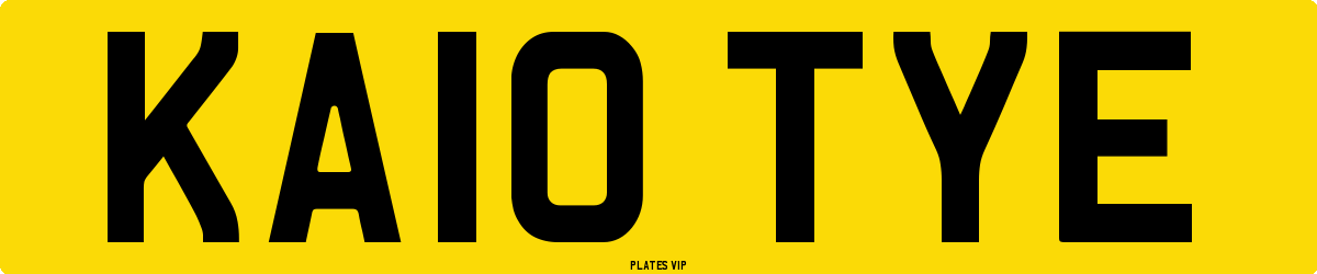 KA10 TYE Number Plate