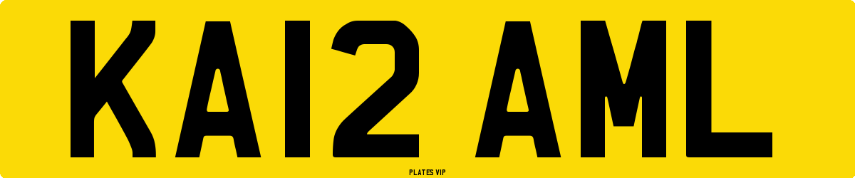 KA12 AML Number Plate