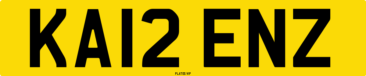 KA12 ENZ Number Plate