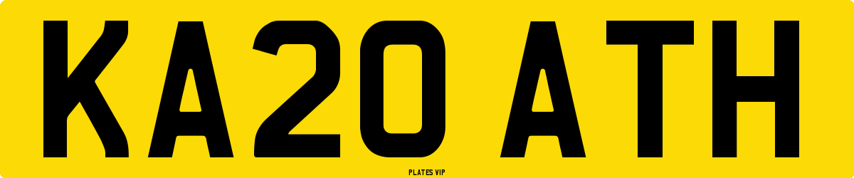 KA20 ATH Number Plate