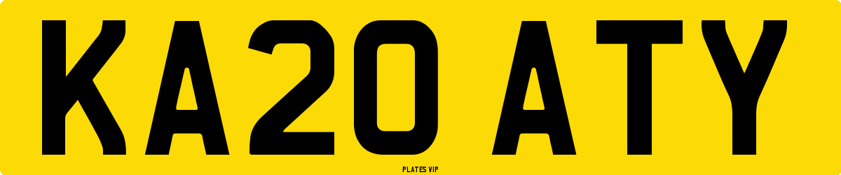 KA20 ATY Number Plate