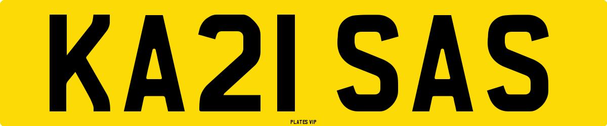 KA21 SAS Number Plate