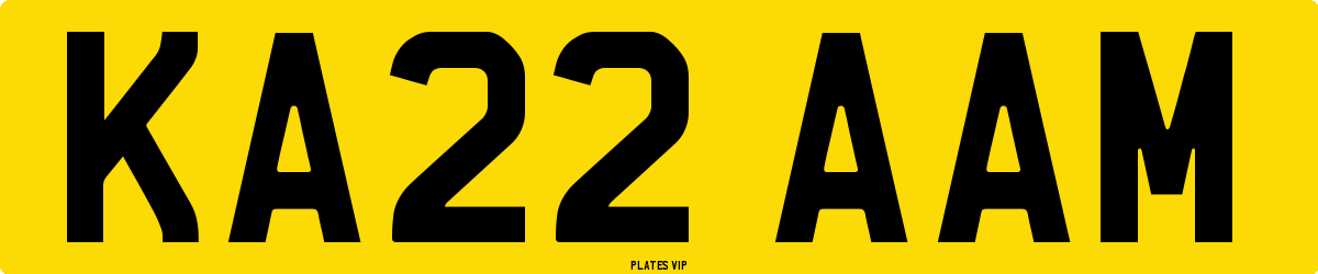 KA22 AAM Number Plate