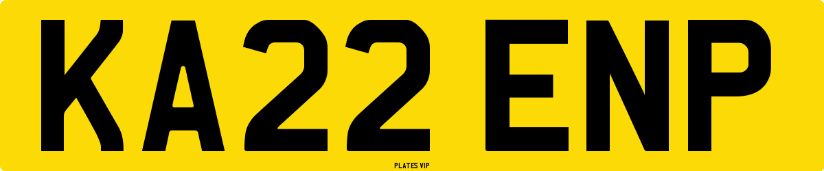KA22 ENP Number Plate