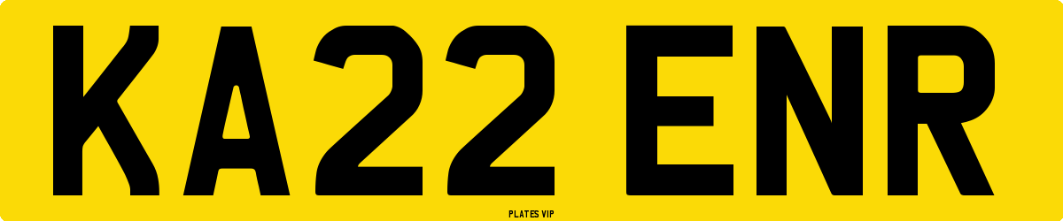 KA22 ENR Number Plate