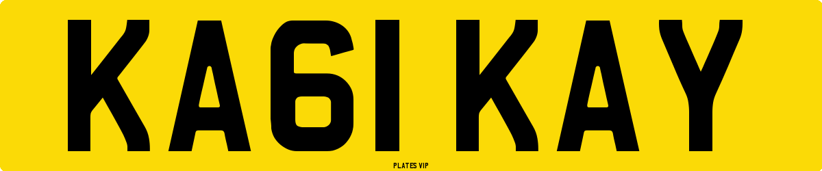 KA61 KAY Number Plate