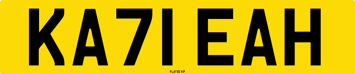 KA71 EAH Number Plate